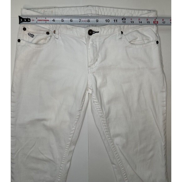 Quicksilver QSD Vintage Women’s White Denim Stretch Jeans Pockets Size 7/28 - Picture 12 of 13